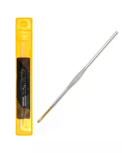 Крючки для вязания Maxwell Gold односторонние с золотой головкой никель 1,8мм, 12см арт. МГ-50409-1-МГ0615559