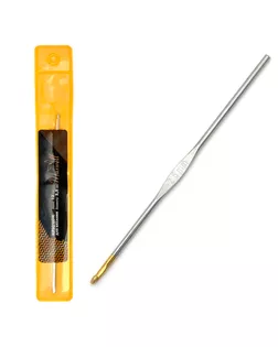 Крючки для вязания Maxwell Gold односторонние с золотой головкой никель 2,5мм, 12см арт. МГ-50413-1-МГ0615565