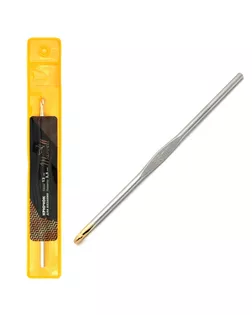 Крючки для вязания Maxwell Gold односторонние с золотой головкой никель 3,5мм, 12см арт. МГ-50417-1-МГ0615569