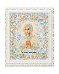 Рисунок на ткани (Бисер) КОНЁК Богородица Семистрельная 15х18 см арт. МГ-63403-1-МГ0710757
