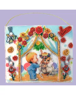 Набор для вышивания декоративных игрушек BUTTERFLY Подарочный конвертик 10х12 см арт. МГ-64374-1-МГ0719175