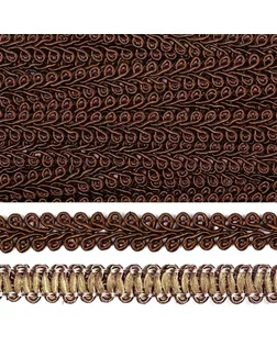 Тесьма Шанель плетеная ш.1,2см 0384-0016 цв.F302 (32) т.коричневый 18.28м арт. МГ-80320-1-МГ0631577