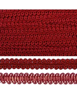 Тесьма Шанель плетеная ш.1,2см 0384-0016 цв.F178 (37) бордовый 18.28м арт. МГ-80322-1-МГ0631579