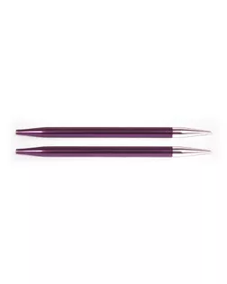 47527 Knit Pro Спицы съемные "Zing" 6мм для длины тросика 20см, алюминий, фиолетовый бархат, 2шт арт. МГ-82024-1-МГ0761120