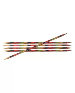 Спицы чулочные Knit Pro 20113 "Symfonie" 6мм/20см, дерево, многоцветный, 5шт арт. МГ-82076-1-МГ0761172