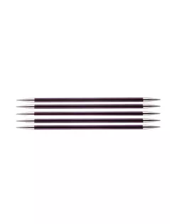 Спицы чулочные Knit Pro 47013 Zing 6мм/15см, алюминий, фиолетовый бархат, 5шт арт. МГ-82360-1-МГ0761856