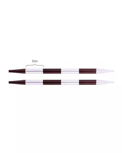 42149 Knit Pro Спицы съемные SmartStix 6мм для длины тросика 20см, алюминий, серебристый/фиолетовый бархат арт. МГ-82391-1-МГ0761965
