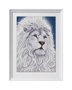 Рисунок на ткани (Бисер) КОНЁК Белый лев 29х39 см арт. МГ-89917-1-МГ0780838
