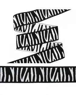 Резинка декоративная ш.4см (черно-белый) арт. МГ-107859-1-МГ0959526