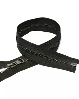 Молния MaxZipper металл, шлиф.звено Т5 1зам. 55см (F322 черный) арт. МГ-108258-1-МГ0965270