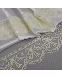 Кружево на сетке KRUZHEVO матовая нить с бантиками ш.6см цв.W1515 молочный арт. МГ-109002-1-МГ0979720