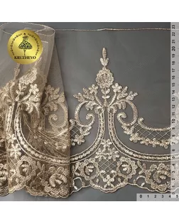 Кружево сетке ш.23см (N6115 золотисто-бежевый) арт. МГ-109095-1-МГ0982087