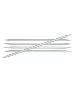 45117 Knit Pro Спицы чулочные Basix Aluminum 5мм/20см, алюминий, серебристый 5 шт. арт. МГ-110184-1-МГ0990410