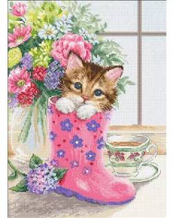Набор для вышивания LUCA-S Симпатичный котёнок 23х32 см арт. МГ-110338-1-МГ0991513