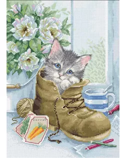 Набор для вышивания LUCA-S Милый котёнок 23х32 см арт. МГ-110339-1-МГ0991514