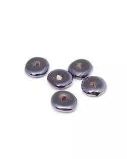 Бусины керамические TESОRO цв.001 черный 15 мм арт. МГ-111029-1-МГ0151461