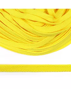 Шнур плоский полиэфир турецкое плетение ш.1,2см (016 желтый) 50м арт. МГ-112164-1-МГ0961201