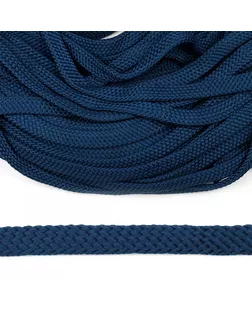 Шнур плоский полиэфир турецкое плетение ш.1,2см (080 синий) 50м арт. МГ-112166-1-МГ0961204