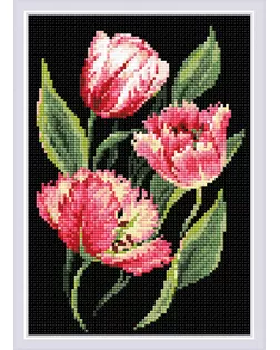 Набор "РИОЛИС" мозаичная картина Ранние тюльпаны 21х30 см арт. МГ-112574-1-МГ1009090