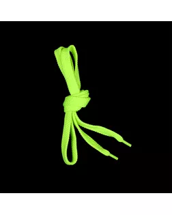 Шнурки плоские полиэфир ш.1,5см 130см (1255 зеленый неон) 144шт арт. МГ-112849-1-МГ0985750