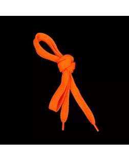 Шнурки плоские полиэфир ш.1,5см 130см (3695 оранжевый неон) 144шт арт. МГ-113132-1-МГ0985756
