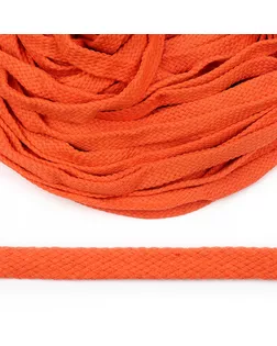Шнур плоский х/б турецкое плетение ш.1,5см 50м (008 оранжевый) арт. МГ-113165-1-МГ0961160