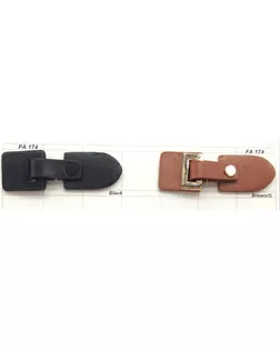 Застежки и клеванты FA 174 коричневый с золотом brown/g арт. МБ-3493-2-МБ00000242211