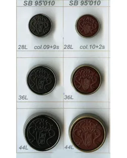 Италия SB 95010 черный с серебром col.09+9s, 36L (23 мм) арт. МБ-3835-1-МБ00000131104