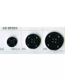 Италия SB 95024 черный с серебром nero-2, 24L (15 мм) арт. МБ-3793-1-МБ00000129107