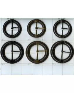 Пряжки RB Y191 серебро черненое grey, 50 мм арт. МБ-2841-4-МБ00000137849