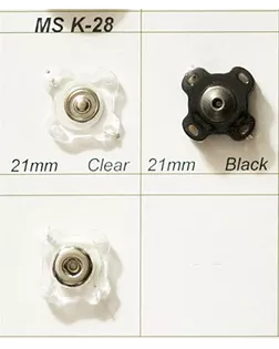 Кнопки MS K-28 черный black, 21 мм арт. МБ-234-1-МБ00000144558