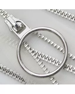 Молния металлическая разъемная 3Т, 55см, слайдер-5180, зубцы никель, шлифованная, цвет прозрачный, тип ММ3Т5180П арт. ССФ-954-2-ССФ0017584491