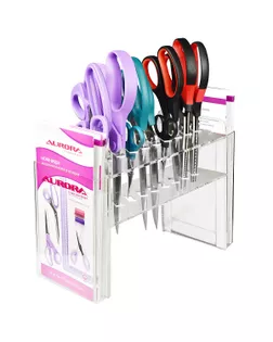 Cтенд для ножниц пластиковый демонстрационный 10 ячеек Aurora 286838 арт. СВКТ-8791-1-СВКТ0032231