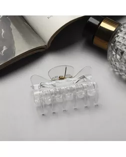 Краб для волос "Маленькая классика" 6 см, прозрачный арт. СМЛ-232399-1-СМЛ0010073118