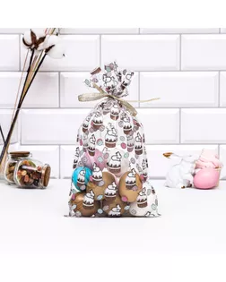 Пакет подарочный "Куличи", 20 х 35 см, 25 мкм арт. СМЛ-232550-1-СМЛ0010083698