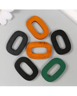 Декор для творчества дерево "Овал" МИКС 3,5х2,3 см арт. СМЛ-232595-1-СМЛ0010084359