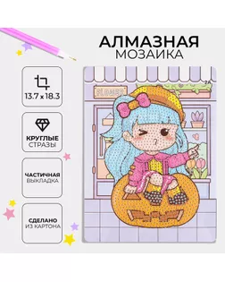 Алмазная вышивка «Момоэ» 13,7 × 18,3 см, картон, с частичным заполнением арт. СМЛ-232614-1-СМЛ0010084395