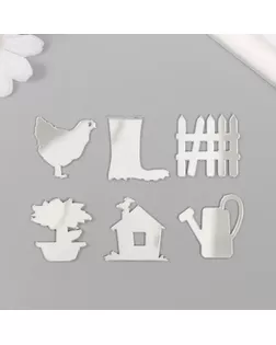 Декор для творчества пластик зеркальный "Огород" набор 6 шт арт. СМЛ-233035-1-СМЛ0010105387