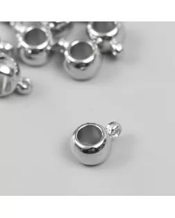 Подвеска "Бейл" 1,2х1,5 см цвет серебро арт. СМЛ-276450-1-СМЛ0010126992