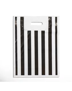 Пакет полиэтиленовый с вырубной усиленной ручкой, ЧБ 30 х 40 см, 50 мкм арт. СМЛ-233495-1-СМЛ0010137871