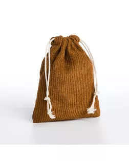 Косметичка - мешок с завязками, цвет коричневый арт. СМЛ-233498-2-СМЛ0010138074