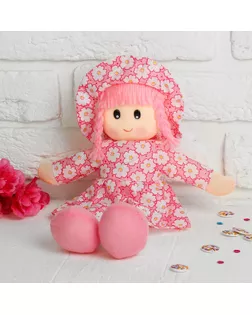 Мягкая игрушка кукла в шляпке и платьишке, цвета МИКС арт. СМЛ-103570-1-СМЛ0001016981