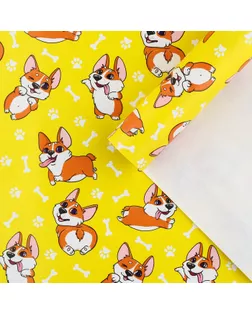 Бумага упаковочная глянцевая «Корги», 70 х 100 см арт. СМЛ-233714-1-СМЛ0010175133