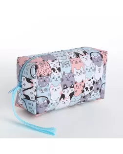 Косметичка дорожная на молнии, с ручкой, цвет серый арт. СМЛ-264031-1-СМЛ0010180355