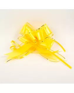 Бант-бабочка №7 "Золотая полоса", цвет жёлтый арт. СМЛ-103548-1-СМЛ0001020434