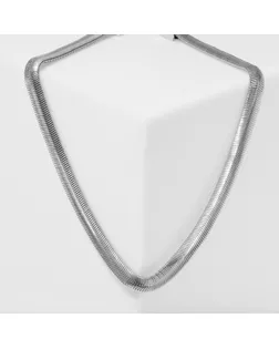 Колье «Цепь» стерео, одинарная, цвет серебро, 40 см арт. СМЛ-234352-2-СМЛ0010218399