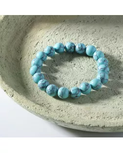 Браслет шар №10 «Бирюза старая» арт. СМЛ-274408-1-СМЛ0010221943