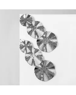 Клипсы висячие «Лёгкость» трио, цвет серебро арт. СМЛ-246622-1-СМЛ0010221977