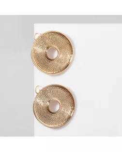 Клипсы «Диск», цвет золото арт. СМЛ-234555-1-СМЛ0010221987