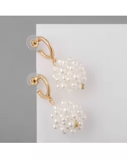 Серьги с жемчугом «Амели», цвет белый в золоте арт. СМЛ-271200-1-СМЛ0010222001